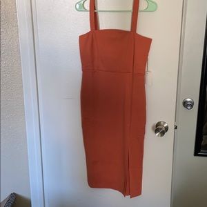 Orange strappy dress
